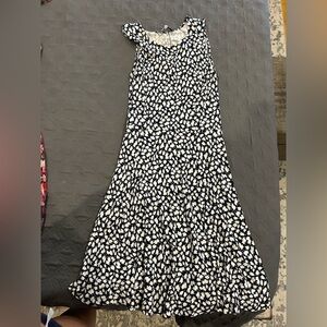 Lark & Ro Black and White Patterned Dress